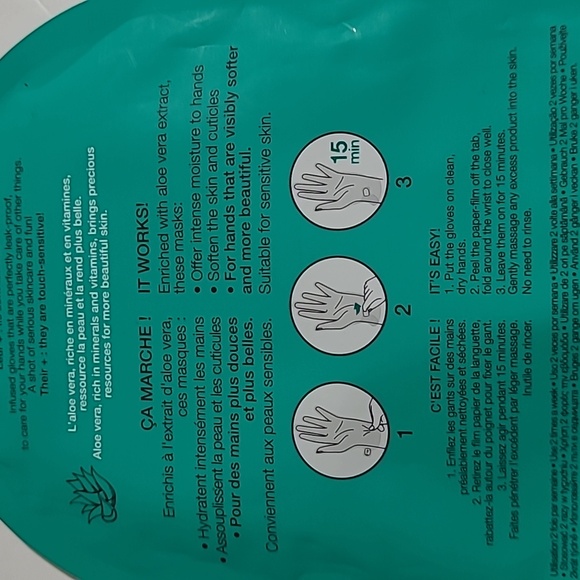 3 for/ $20 Sephora Aloe Vera Hand Mask - Picture 3 of 3